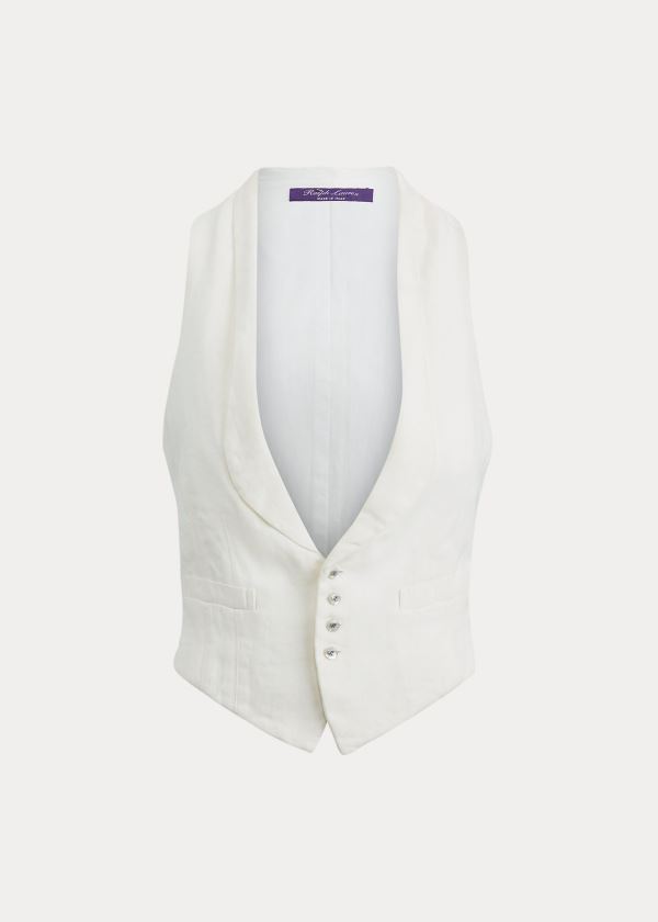 Chaleco Ralph Lauren Mujer Blancos - Wilma Linen - TZLAI0297